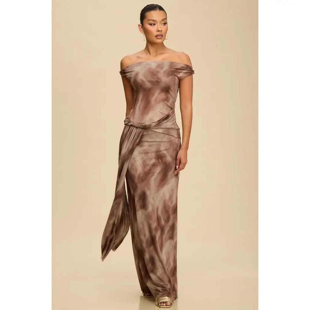 Desert Mesh Drape Dress