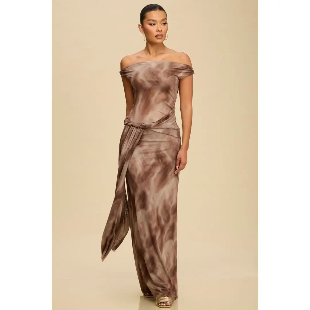 Desert Mesh Drape Dress