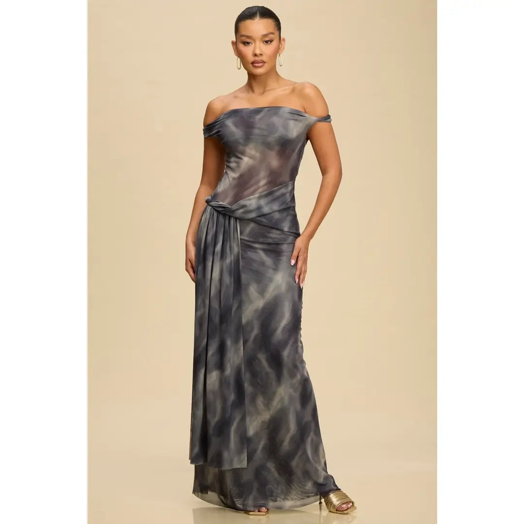 Desert Mesh Drape Dress