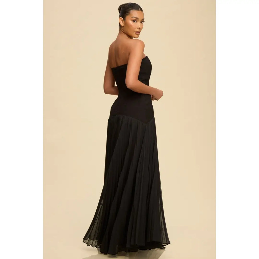 Texture Pleated Maxi Dress