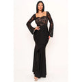 Noir Lace Elegance Gown