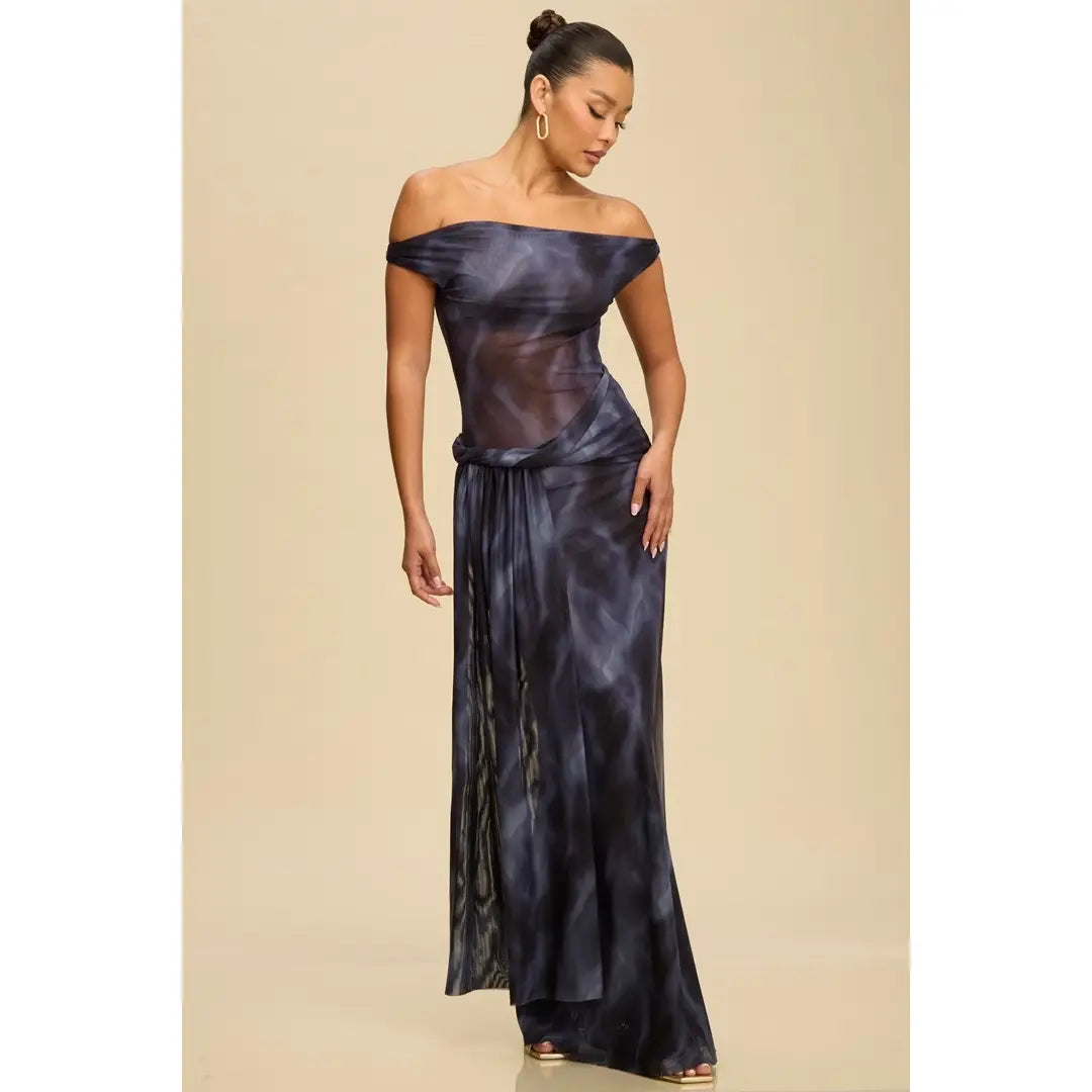 Desert Mesh Drape Dress