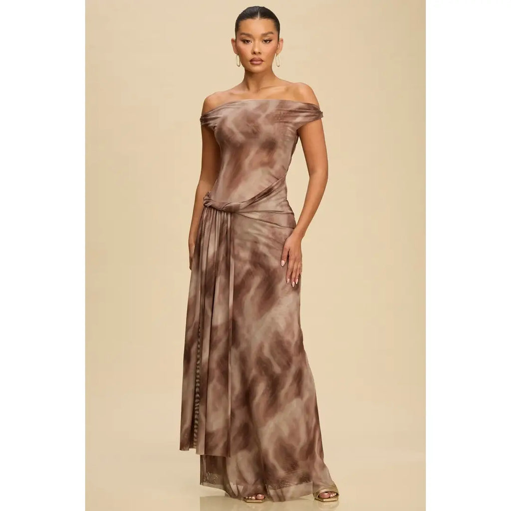 Desert Mesh Drape Dress