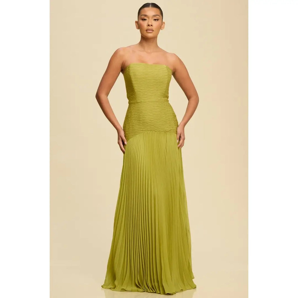Texture Pleated Maxi Dress