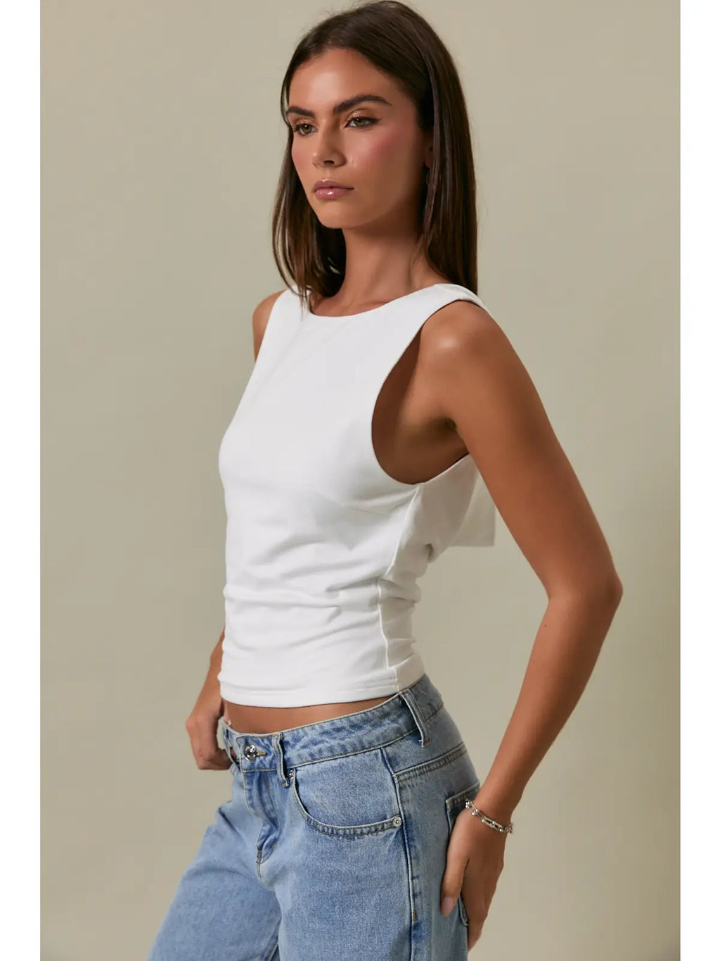 Top Elegante Drapeado com Costas Abertas