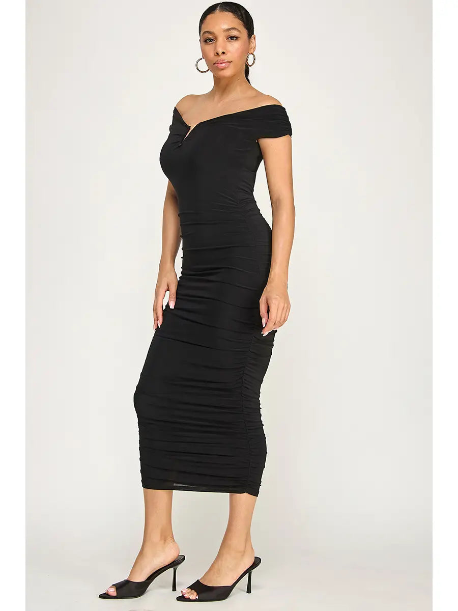 Vestido Midi Bege True Form